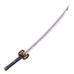 A single-edge sword seldom seen in Hyrule. This weapon is passed down through the Sheikah tribe. When wielded by a proficient fighter
