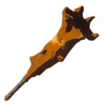 A solid stick cut from the crooked branch of a tough tree. It has high durability